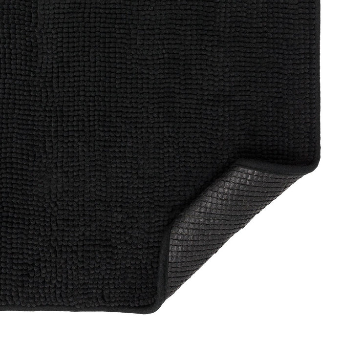 20"x32" Everyday Chenille Bath Rug Black - Room Essentials