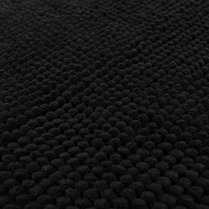 20"x32" Everyday Chenille Bath Rug Black - Room Essentials