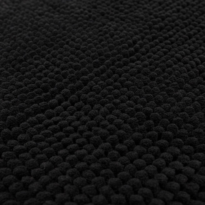 20"x32" Everyday Chenille Bath Rug Black - Room Essentials
