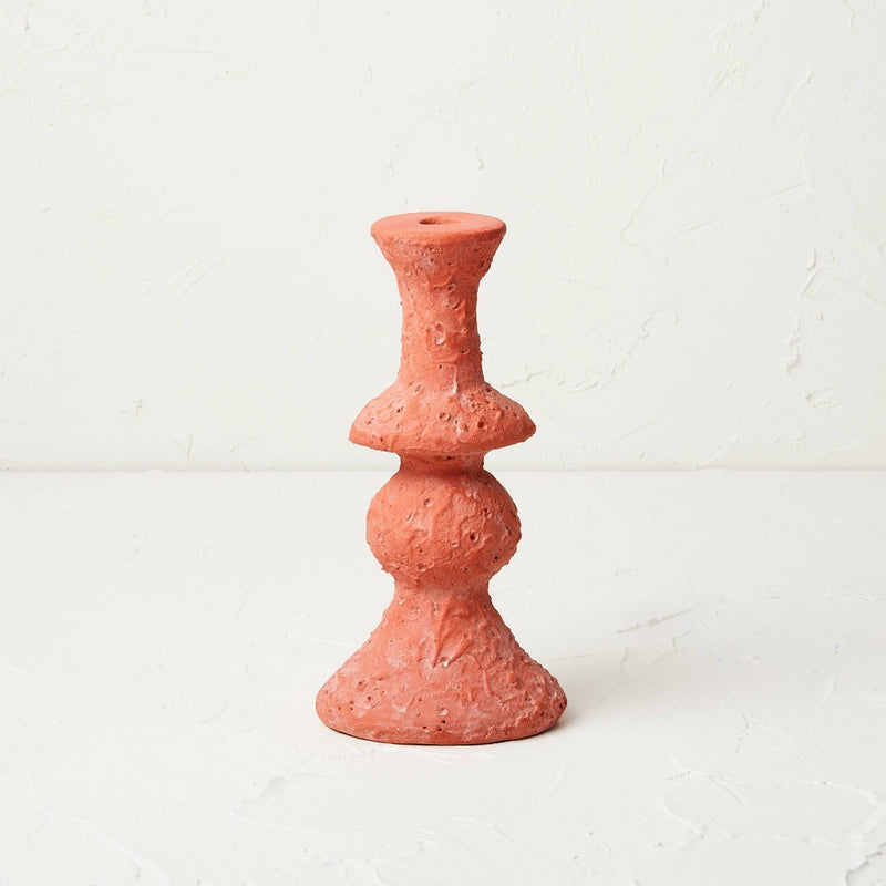 Short Clay Taper Candle Holder Red - Opalhouse designed with Jungalow