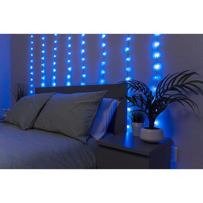 Enbrighten Basics Series 3'x7' RGB Curtain Fairy Lights