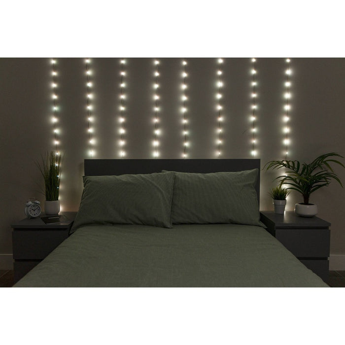 Enbrighten Basics Series 3'x7' RGB Curtain Fairy Lights