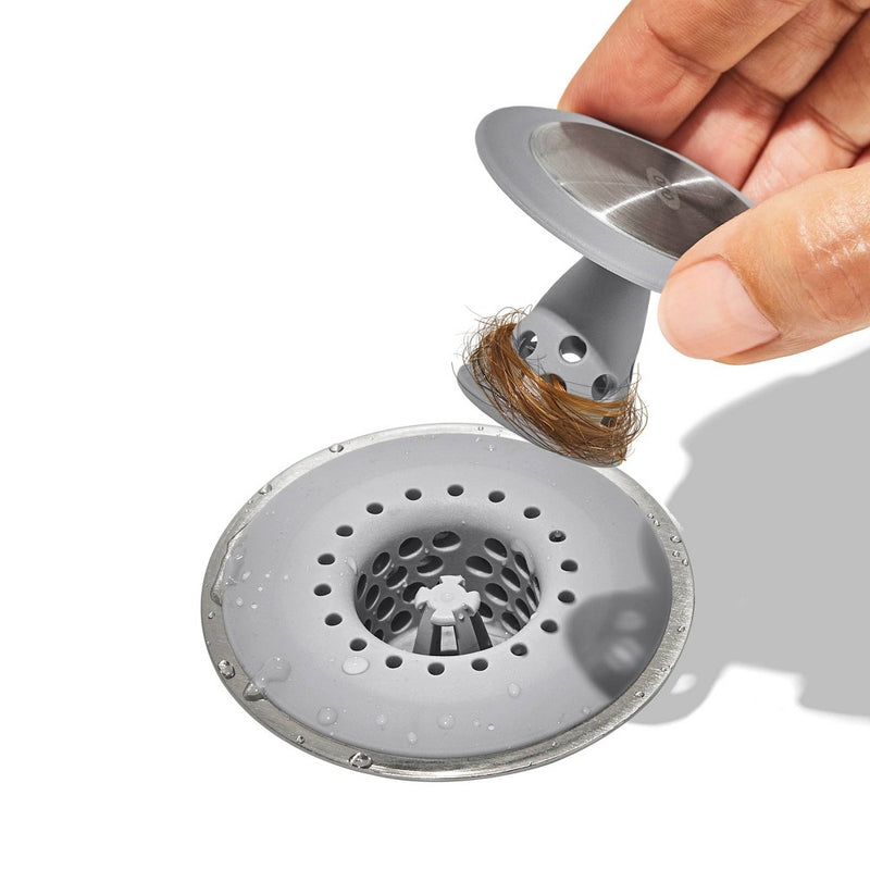 Hair Catch Drain Protector Gray - OXO