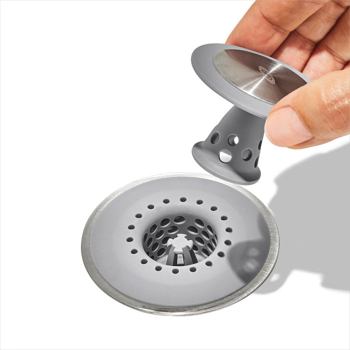 Hair Catch Drain Protector Gray - OXO