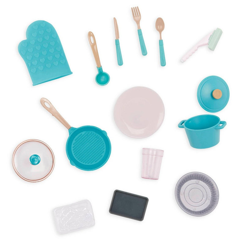 Our Generation Light-Pink Gourmet Kitchen & Play Food Accessory Set for 18" Dolls