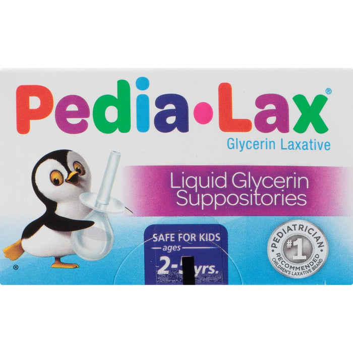 Pedia-Lax Laxative Liquid Glycerin Suppositories for Kids - Ages 2-5 - 6ct