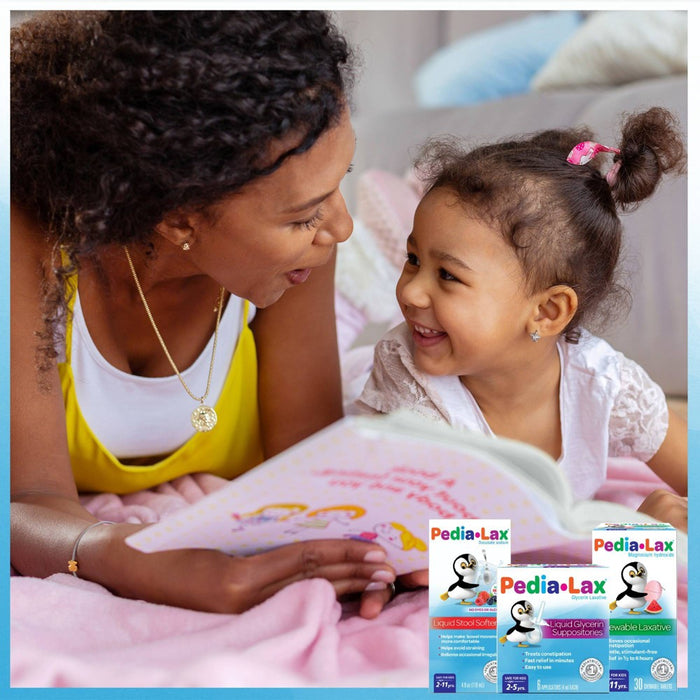 Pedia-Lax Laxative Liquid Glycerin Suppositories for Kids - Ages 2-5 - 6ct
