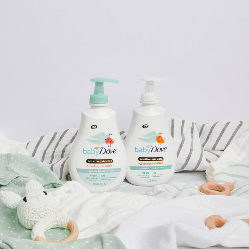 Baby Dove Fragrance Free Moisture Sensitive Skin Hypoallergenic Wash - 20 fl oz