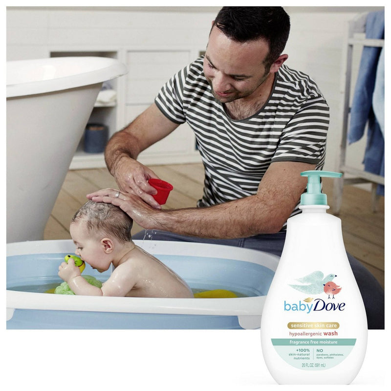 Baby Dove Fragrance Free Moisture Sensitive Skin Hypoallergenic Wash - 20 fl oz