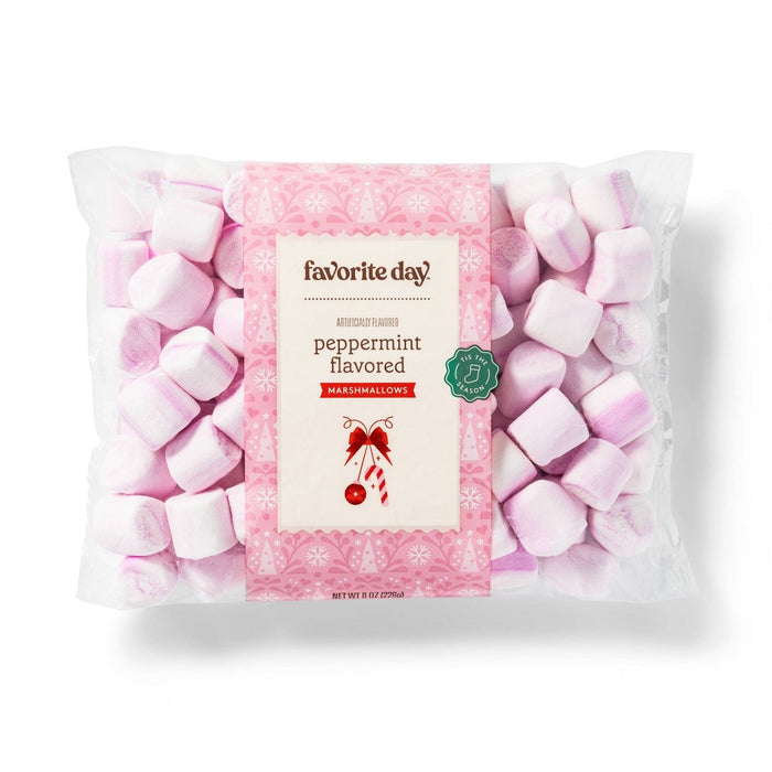 Holiday Peppermint-Flavored Marshmallows - 8oz - Favorite Day