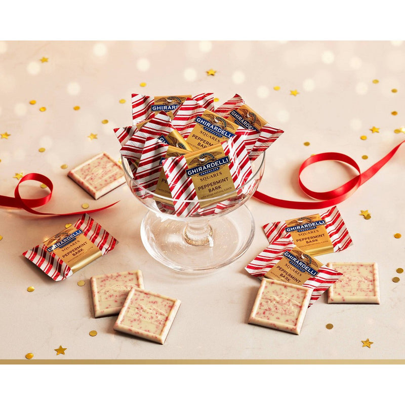 Ghirardelli Holiday Dark Chocolate Peppermint Bark Chocolate Squares - 5.26oz