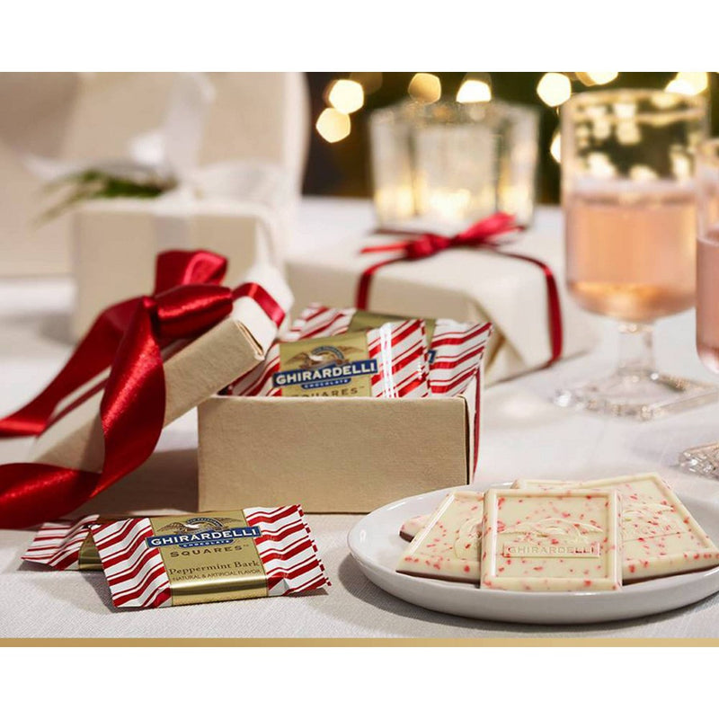 Ghirardelli Holiday Dark Chocolate Peppermint Bark Chocolate Squares - 5.26oz