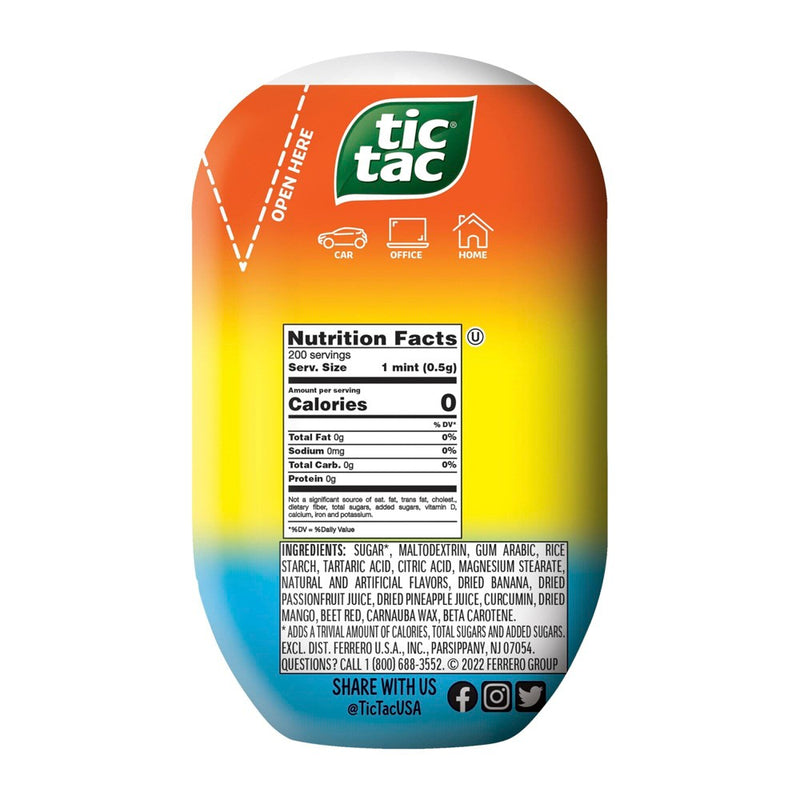 Tic Tac Tropical Adventure 200ct Bottle Pack - 3.4oz