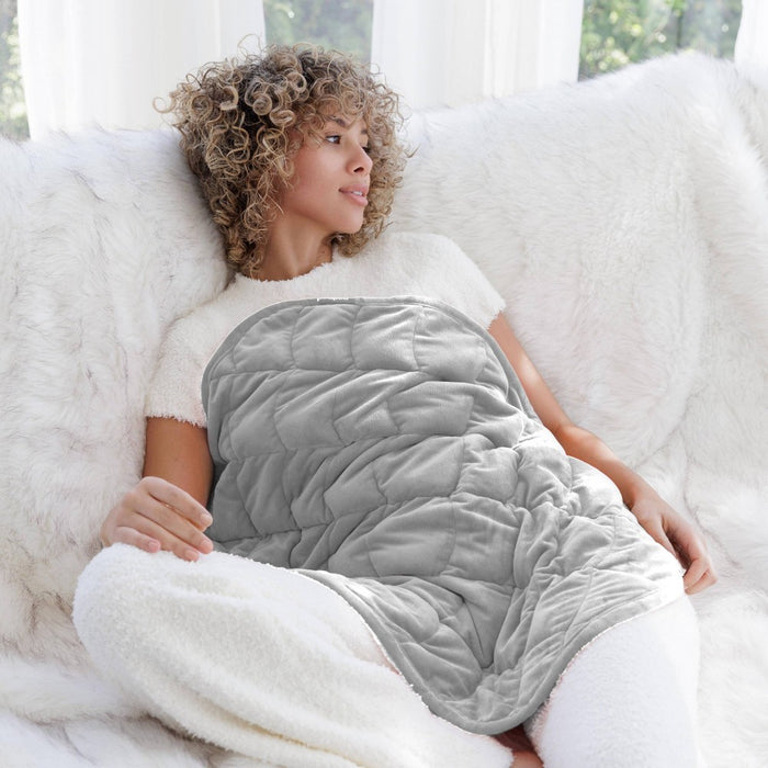 nodpod Weighted Pod For Your Body Microplush Compact Weighted Blanket - Elephant Gray