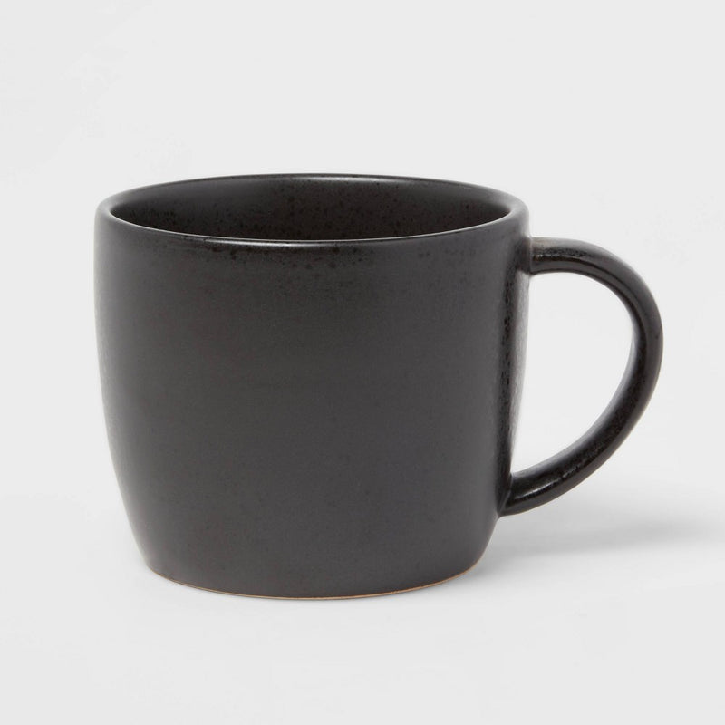 17oz Earthenware Houlton Mug Black - Threshold