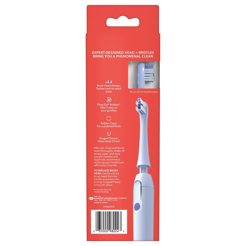 hum by Colgate Replacement Toothbrush Heads for Smart Toothbrush - Blue - 2ct