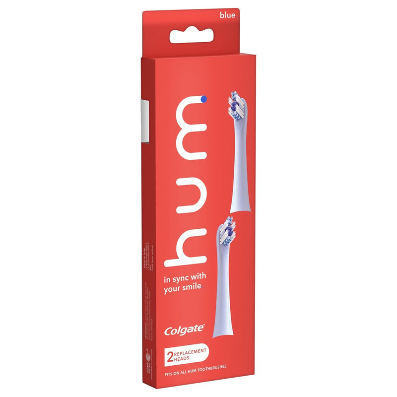 hum by Colgate Replacement Toothbrush Heads for Smart Toothbrush - Blue - 2ct