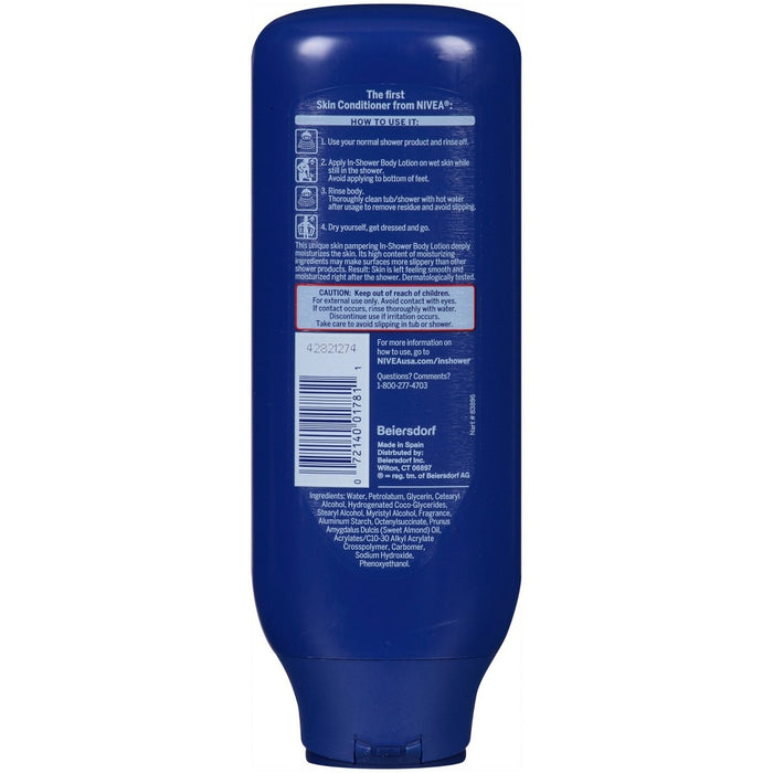 NIVEA Nourishing In Shower Body Lotion for Dry Skin Fresh - 13.5 fl oz