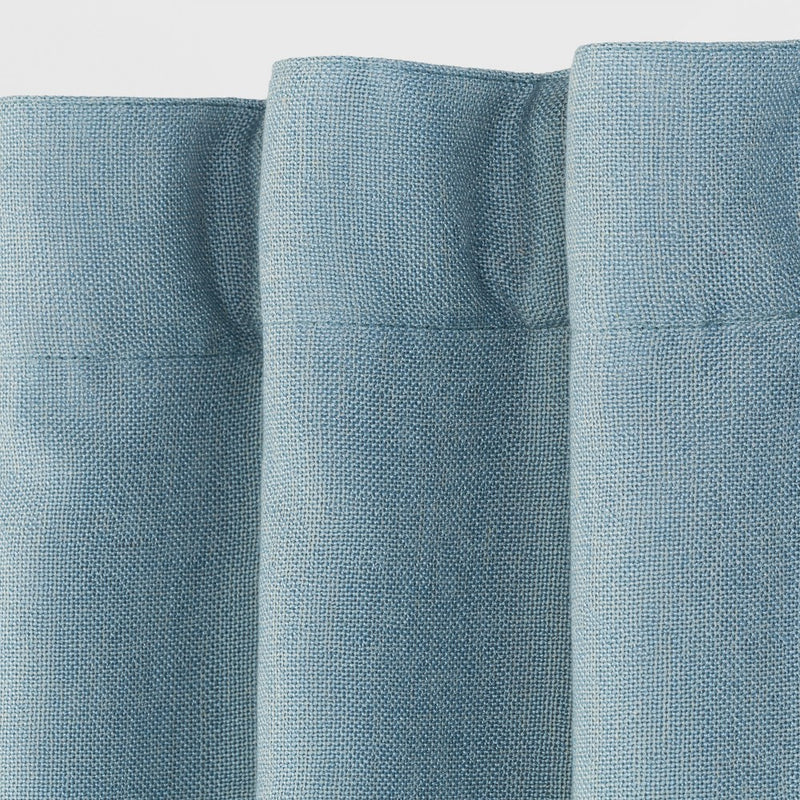 1pc 50"x84" Blackout Aruba Window Curtain Panel Blue - Threshold