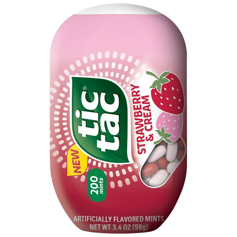 Tic Tac Strawberry & Cream 200ct Bottle Pack - 3.4oz