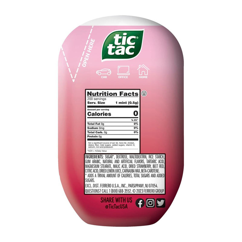 Tic Tac Strawberry & Cream 200ct Bottle Pack - 3.4oz