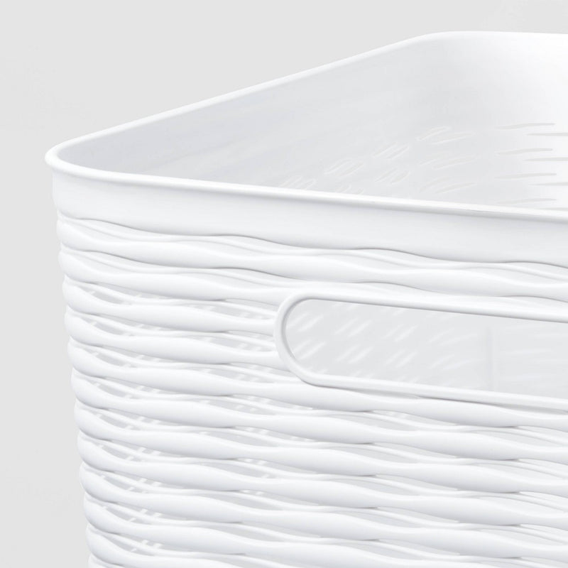 Wave Medium Storage Bin White - Brightroom
