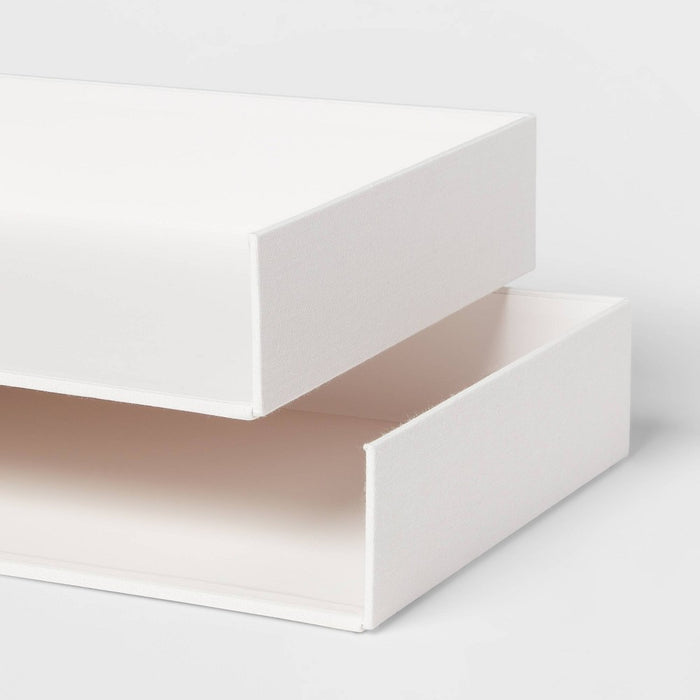 Canvas Letter Tray Organization Set of 2 Cream - Brightroom