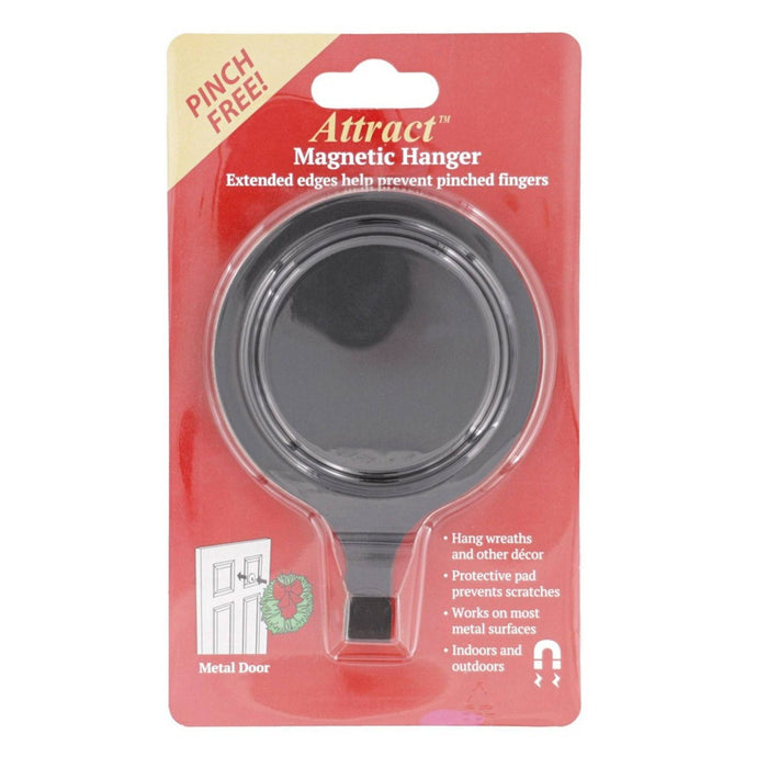 Haute Decor 4.7" Attract Magnetic Christmas Wreath Hanger Matte Black