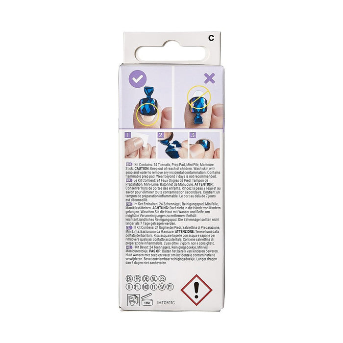 imPRESS Press-On Manicure Square Fake Toenails - Rose Mist - 27ct