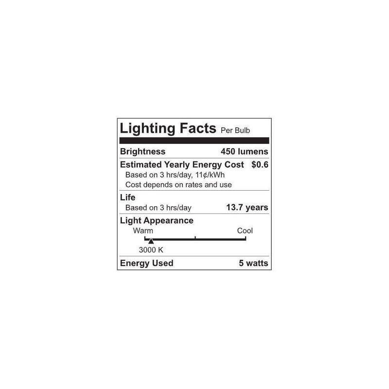 GE 4pk 5 Watts Color Select Warm White or Reveal Medium Base Reveal LED Light Bulbs