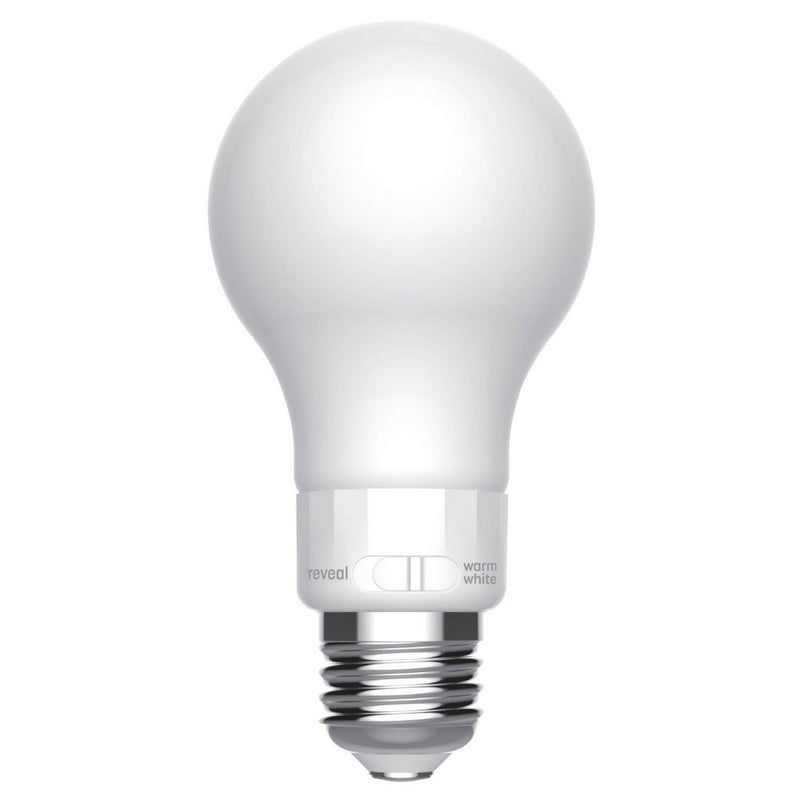 GE 4pk 5 Watts Color Select Warm White or Reveal Medium Base Reveal LED Light Bulbs