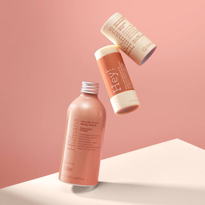 Hey Humans Rosewater Ginger Aluminum Free Women's Deodorant - 2oz