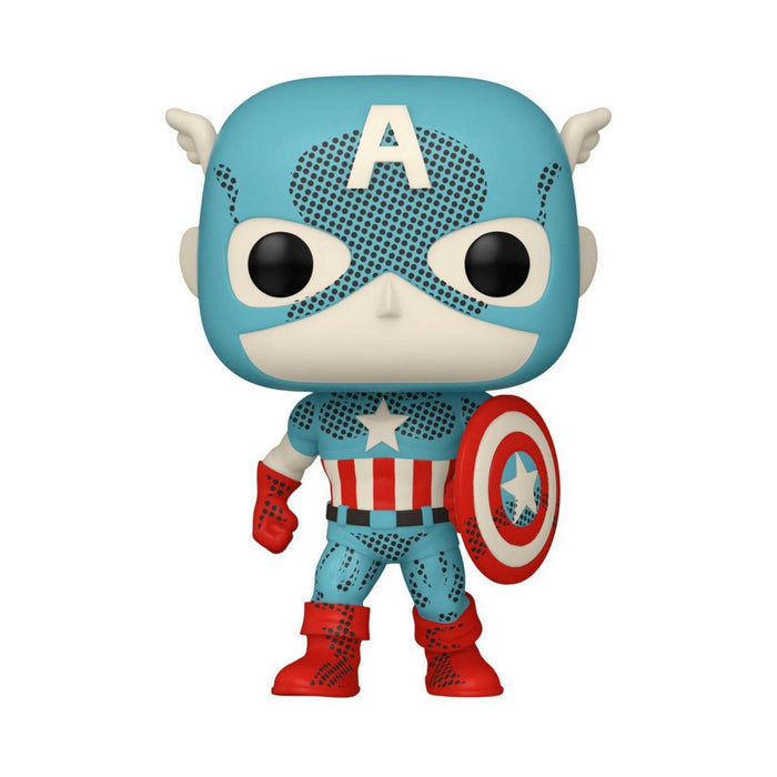 Funko POP! Marvel: Disney 100 Retro Reimagined Captain America Figure