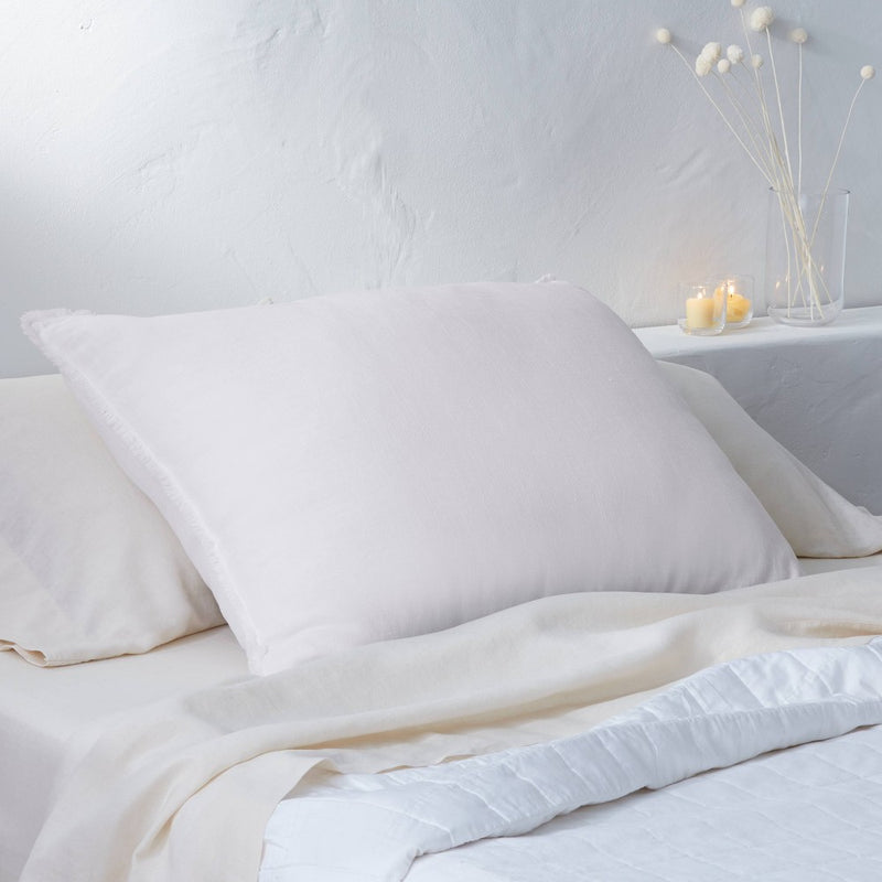 King Euro Heavyweight Linen Blend Throw Pillow White - Casaluna (LOCAL PICKUP ONLY)