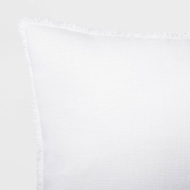 King Euro Heavyweight Linen Blend Throw Pillow White - Casaluna (LOCAL PICKUP ONLY)