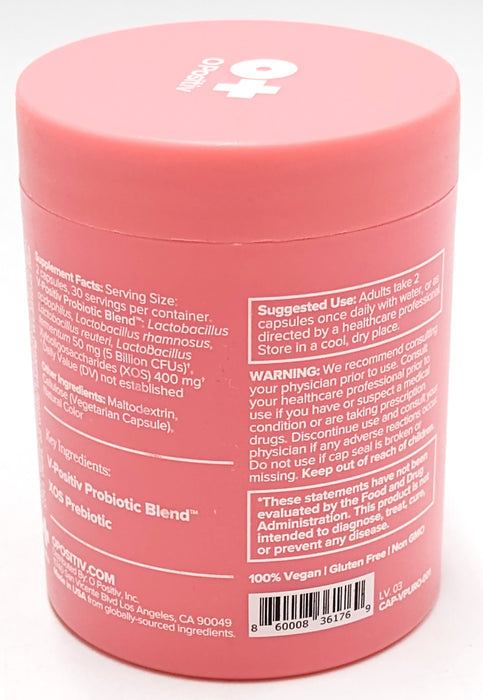 O Positiv URO Vaginal Probiotic Vegan Capsules - 60ct - EXP:06/2026