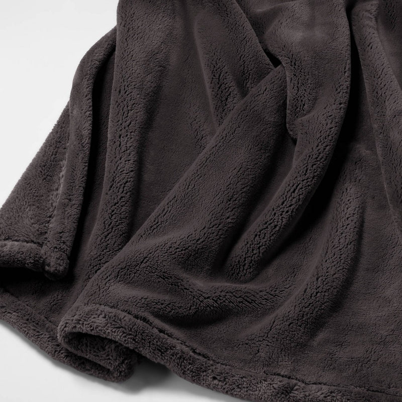 Oversized Primalush Throw Blanket Gray - Threshold