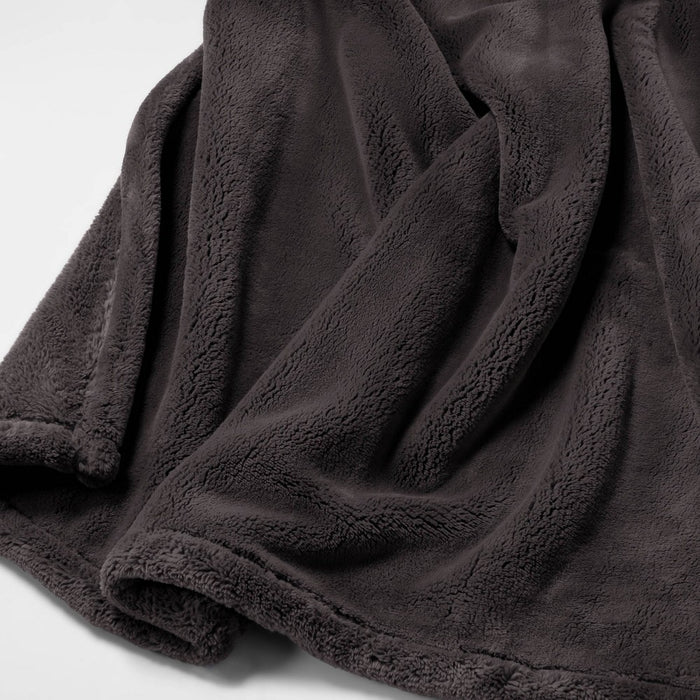 Oversized Primalush Throw Blanket Gray - Threshold