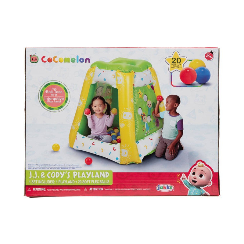 Cocomelon Inflatable Kids Ball Pit Playland with 20 Soft Flex Balls