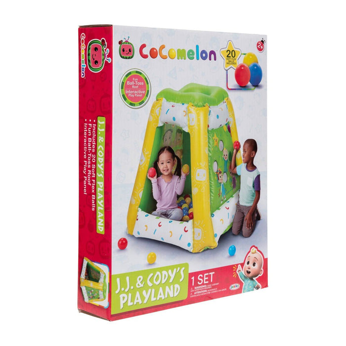 Cocomelon Inflatable Kids Ball Pit Playland with 20 Soft Flex Balls