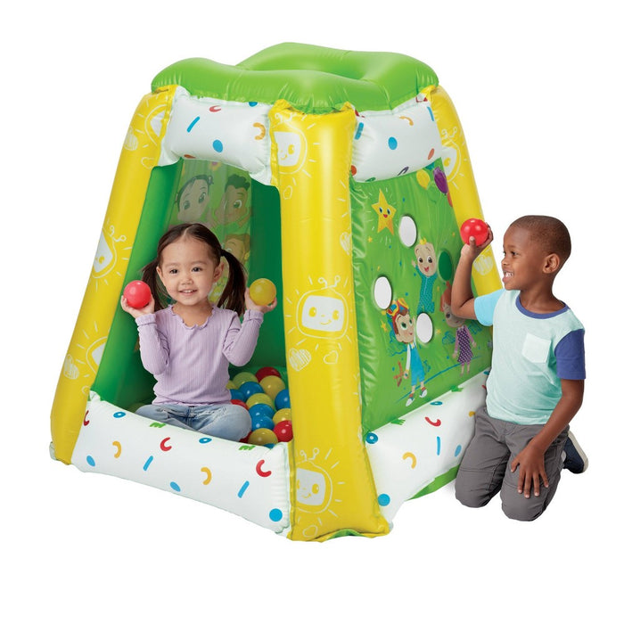 Cocomelon Inflatable Kids Ball Pit Playland with 20 Soft Flex Balls