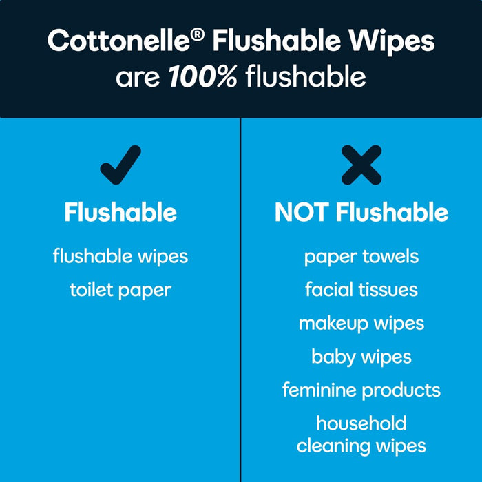 Cottonelle Flushable Wet Wipes - 14ct