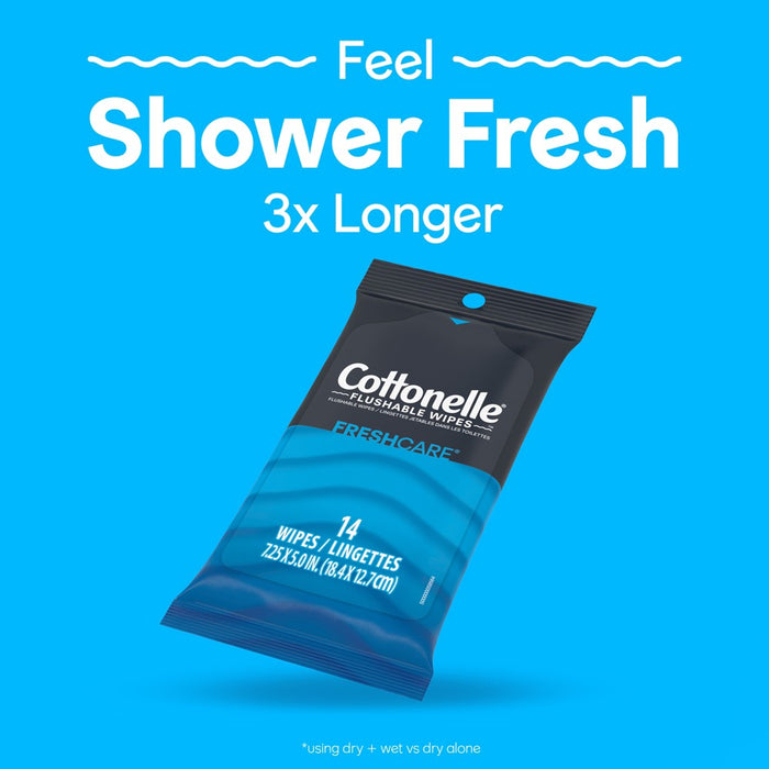 Cottonelle Flushable Wet Wipes - 14ct