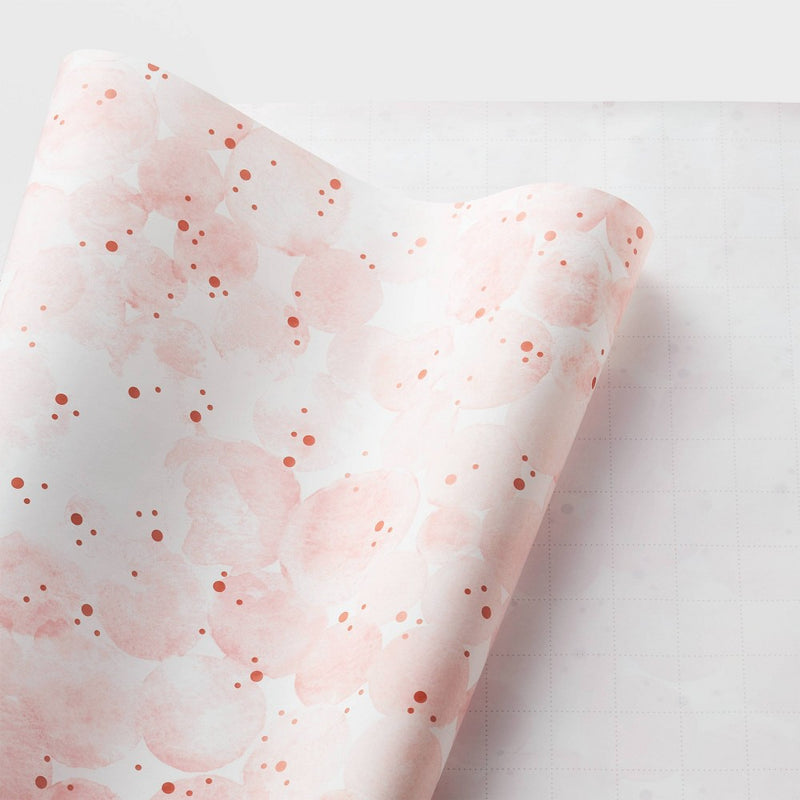 Waterdot Gift Wrapping Paper Pink/White - Spritz (LOCAL PICKUP ONLY)