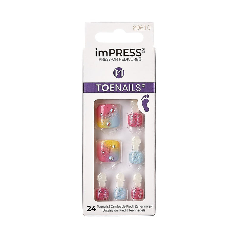 imPRESS Press-On Manicure Square Fake Toenails - Better Days - 27ct