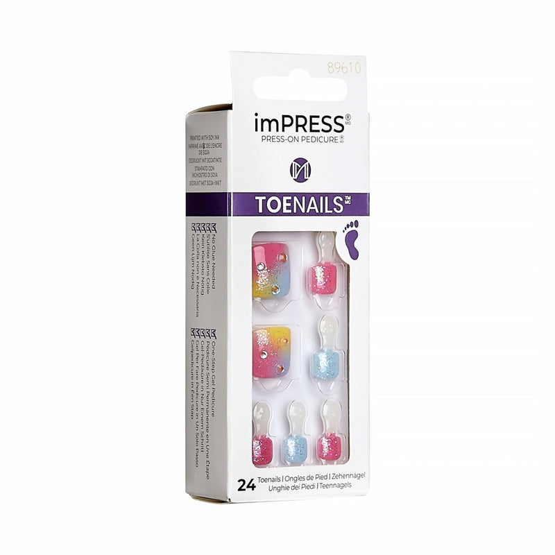 imPRESS Press-On Manicure Square Fake Toenails - Better Days - 27ct