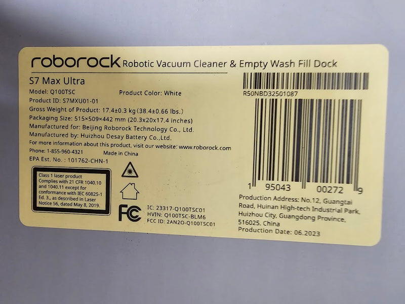 Roborock S7 Max Ultra Robot Vacuum White *BRAND NEW* (LOCAL PICKUP ONLY)