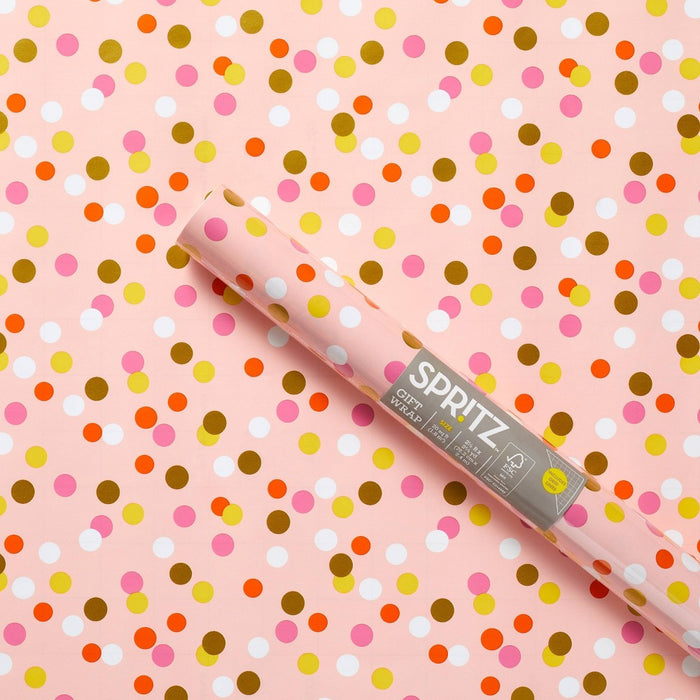 Foil Dot Wrapping Paper Pink - Spritz (LOCAL PICKUP ONLY)