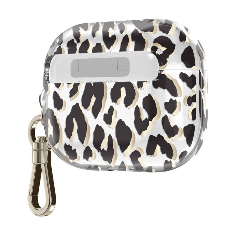 Kate Spade New York Protective AirPods Pro Case - City Leopard Black/Gold Foil/Clear