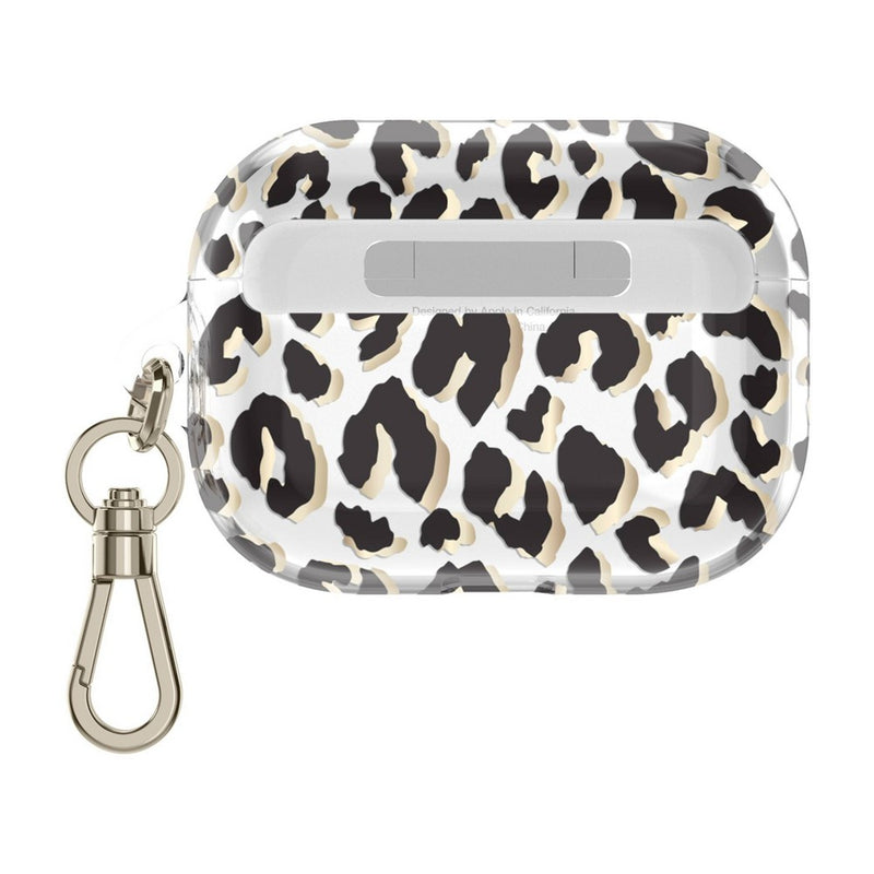 Kate Spade New York Protective AirPods Pro Case - City Leopard Black/Gold Foil/Clear